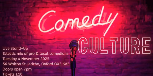 Comedy Culture live stand up comedy night
