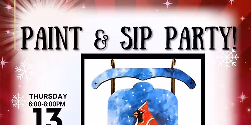 Paint Party - Winter Cardinal Sled 
