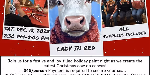 Lady in Red It's an Art Thing Paint event