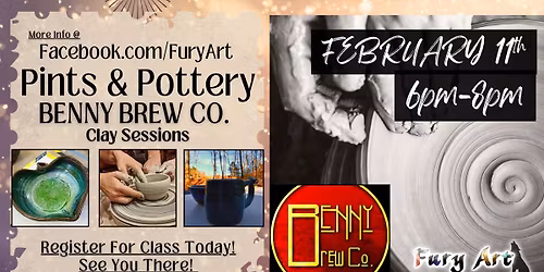 Couples Night Benny Brew Co. Pints and Pottery February