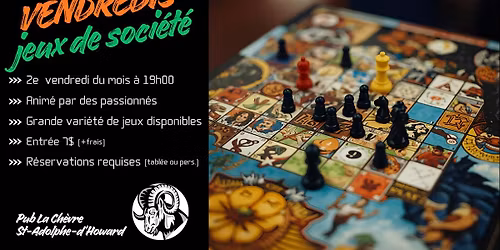 Vendredis jeux de soci\u00e9t\u00e9 | Pub La Ch\u00e8vre