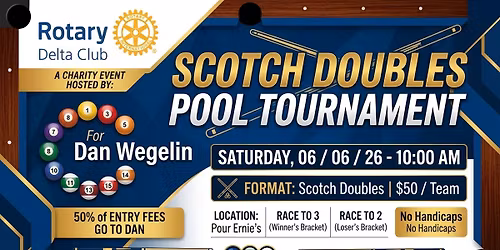 Charity Pool Tournament for Dan Wegelin!