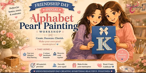 Friendship Day Alphabet Pearl Painting