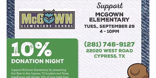 Spirit Night at Texas Roadhouse