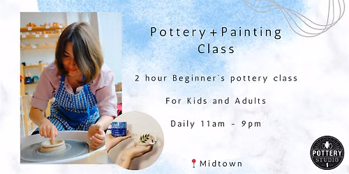 One-time Pottery Class & Painting - Midtown (Bryant Park)