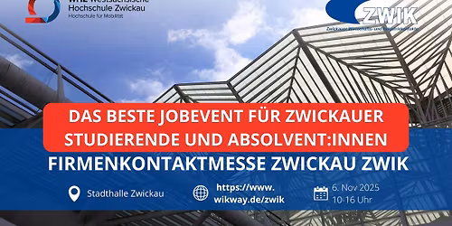 27. Hochschul- und Firmenkontaktmesse ZWIK