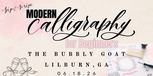 Modern Calligraphy for Beginners at The Bubbly Goat