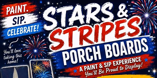 Starts & Stripes Porch Board Painting Class - Distilled Designs