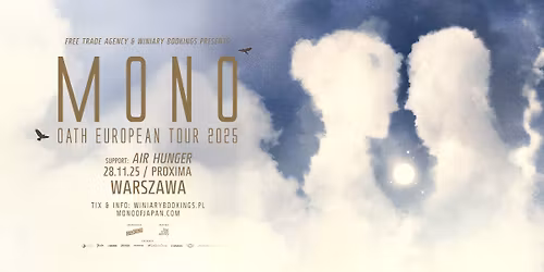 MONO + Air Hunger \/ 28.11.25 \/ Proxima, Warszawa