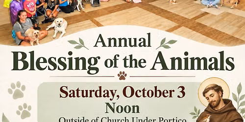 Blessing of the Animals - outside of church