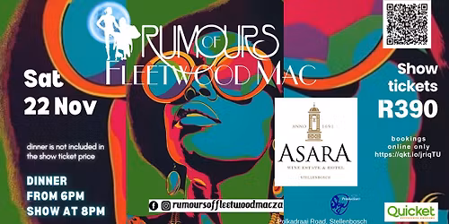 Rumours of Fleetwood Mac Tribute at ASARA Wine Estate & Hotel, Stellenbosch