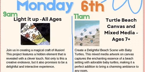 School Holiday workshops
