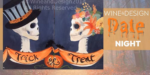 Paint & Sip: Date Night|Trick Or Treat | 1 Ticket Covers 2