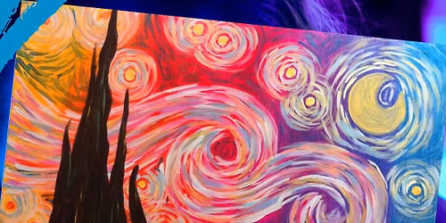 Psychedelic Starry Night (Under Black Lights)