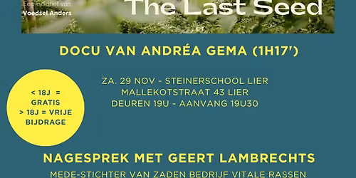 Filmavond - The last seed (docu 1h17') met NL ondertitels