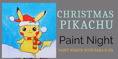 Christmas Pikachu Paint Class