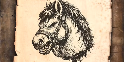 ANDERHALVE MAN EN EEN PAARDENKOP