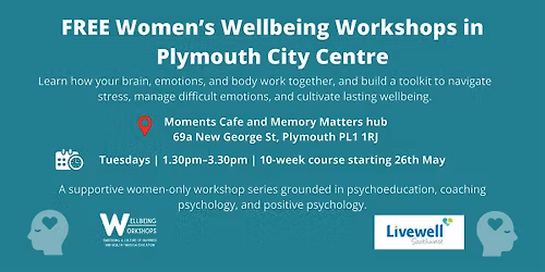 Plymouth City Centre Women's Wellbeing Workshops Starting May 2026