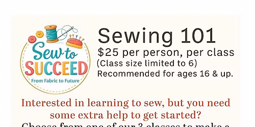 Sewing 101 with Sew to Succeed
