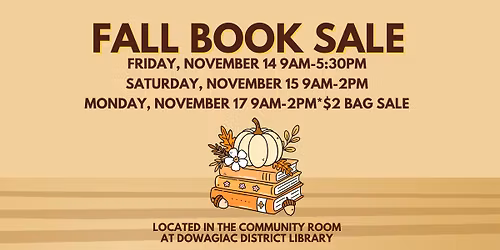 Fall Book Sale-3 Days!