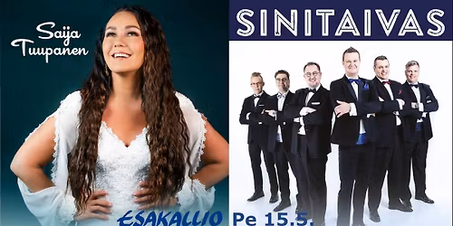 Sinitaivas ja Saija Tuupanen & eXmiehet Esakallion iltatansseissa