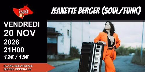 Jeanette Berger (Soul\/Groove) - La Vache Rouge LIVE