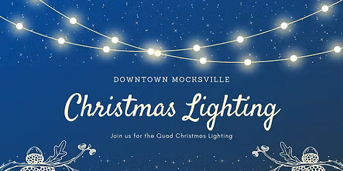 Quad Christmas Lighting in Downtown Mocksville