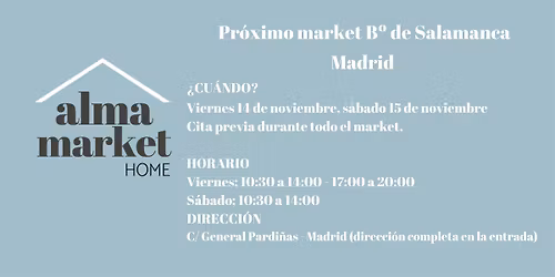 Market  privado,  organizado por Alma Market Home, Barrio de Salamanca.