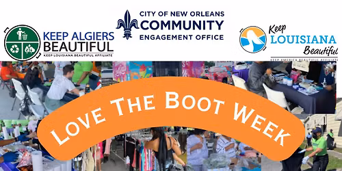 Keep Algiers Beautiful, Love the Boot Clean Up at Morris FX Jeff, Sr. Park