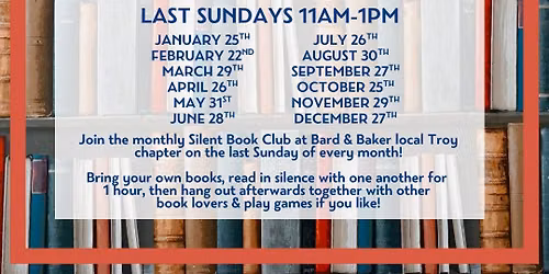 Silent Book Club Monthly Reading Meetup