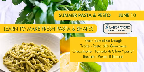 Pasta Making Class - Pasta & Pesto from 3 Italian Regions