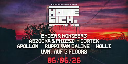 HOMESICK Summerclosing :: 06.06. Club Seilerstrasse Zwickau \/w 3 Floors