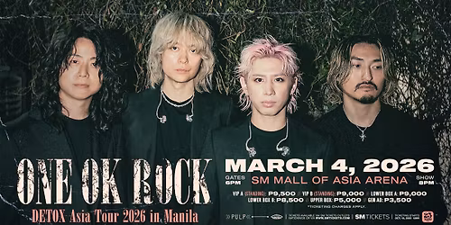 ONE OK ROCK DETOX Asia Tour 2026 in Manila