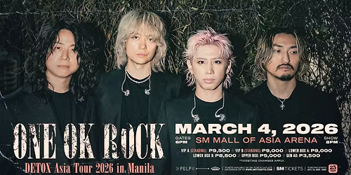 ONE OK ROCK DETOX Asia Tour 2026 in Manila