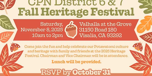 CPN District 6 & 7 Fall Heritage Festival