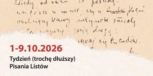 Tydzie\u0144 (troch\u0119 d\u0142u\u017cszy) Pisania List\u00f3w