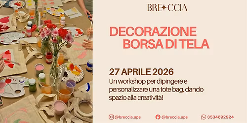 Workshop decorazione borsa di tela