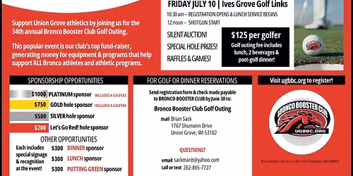 34th Annual Bronco Booster Club Golf Outing