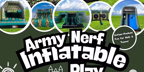 Indoor Army inflatable Nerf event 