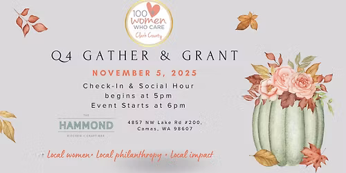 Q4 Gather & Grant Event - 100 Women Who Care Clark County