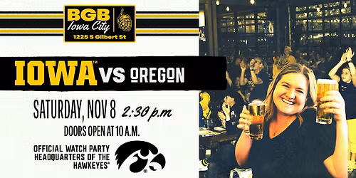 Watch Party: Iowa vs Oregon Football | Iowa City
