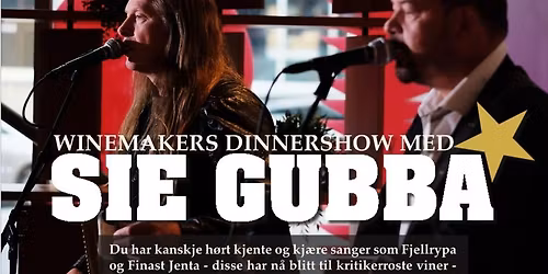 Winemakers Dinnershow med Sie Gubba (+minikonsert)