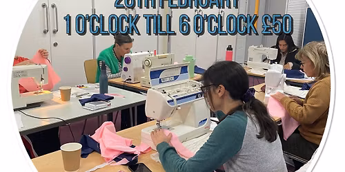 Beginners learn to sew in a day workshop 1 o\u2019clock till 6 o\u2019clock