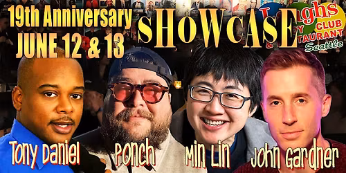 Comedy show: It's Laughs Comedy Club 19th Anniversary Weekend June 12 & 13
