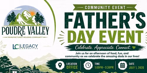 Father's Day Community Event at Poudre Valley! \ud83d\udc54\ud83c\udf89