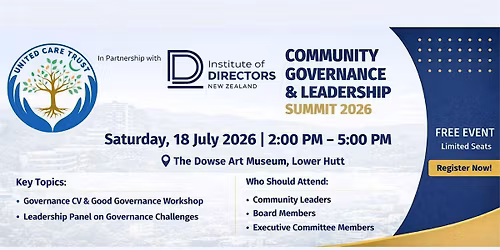 Community Governance & Leadership Summit 2026 - Wellington