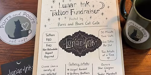 Purrs & Pours Tattoo Event @ Lunar Ink