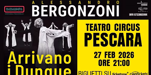 "Arrivano i Dunque": Alessandro Bergonzoni al Teatro Circus di Pescara