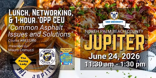 CAM U NORTH PALM BEACH Free Lunch and CEU at The Twisted Tuna