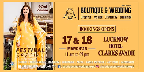 BOUTIQUE & WEDDING EXPO - March 2026 Lucknow Edition